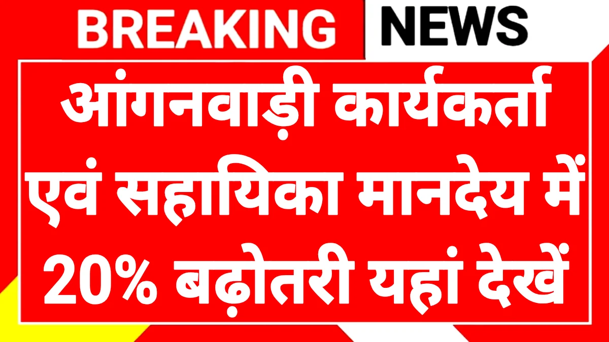 ASHA Anganwadi Salary Increase Update 2026