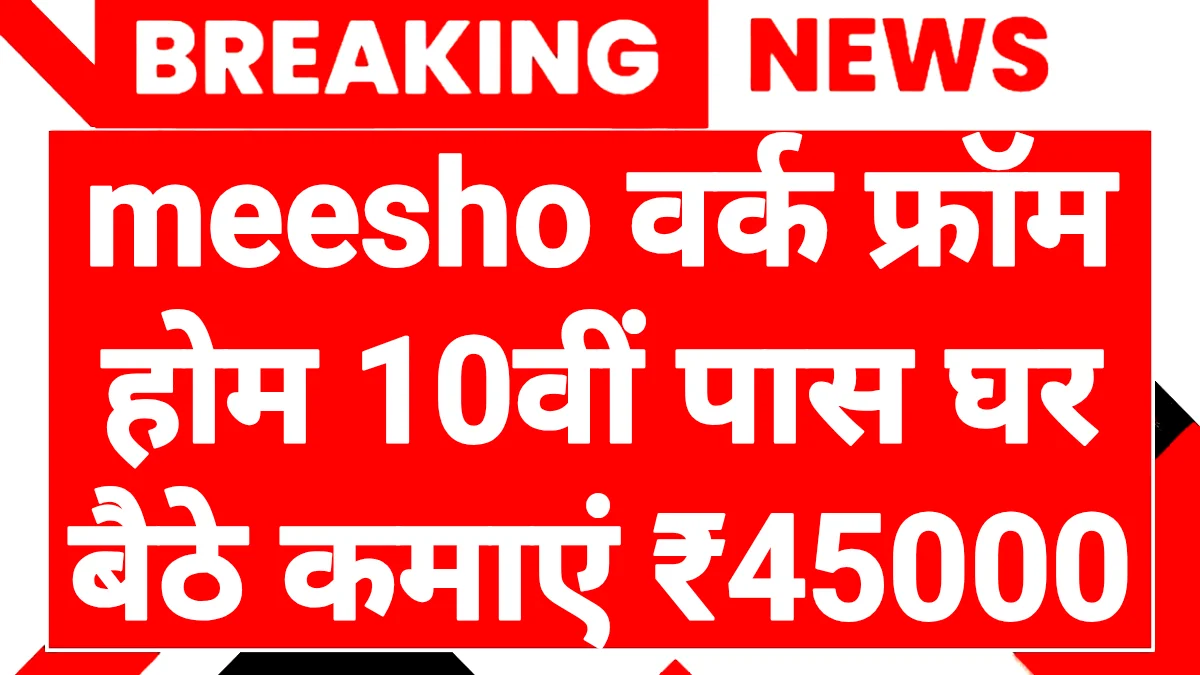 Meesho Work From Home 2026